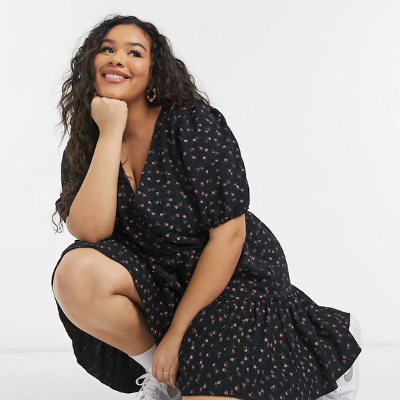 ASOS Curve Dresses & Skirts - ASOS Curve mini smock dress v neck floral print 20